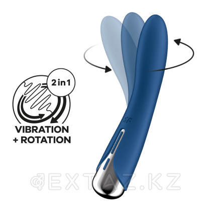 Вибратор с функцией вращения Satisfyer Spinning Vibe 1 синий от sex shop Extaz
