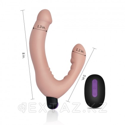 Безремневой страпон с вибрацией и пультом ДУ IJOY от Lovetoy (20 см) от sex shop Extaz фото 10