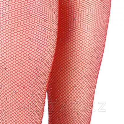 Колготки в сетку в виде пояса с чулками Diamonds красные (размер XS-M) от sex shop Extaz фото 3