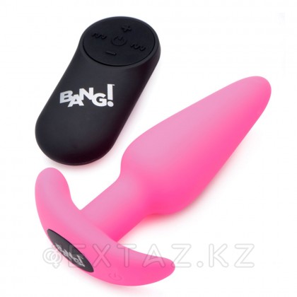 Анальная пробка Bang! 21X Remote Control Vibrating Silicone Butt Plug с пультом дистанционного управления, розовый, 10.4х3 см от sex shop Extaz фото 2
