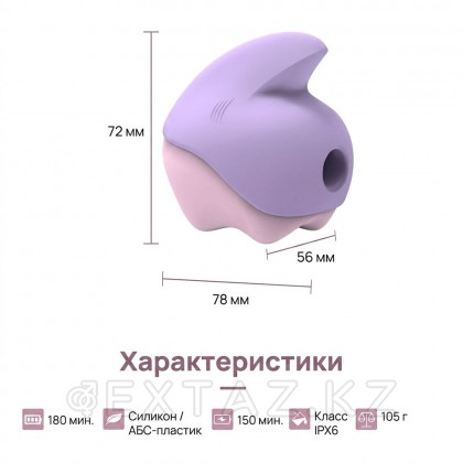 Вакуумный клиторальный стимулятор с вибрацией Unicorn от Magic Motion фиолетовый от sex shop Extaz фото 9