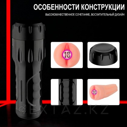 Реалистичный мастурбатор в тубе Toni с вибрацией от sex shop Extaz фото 6