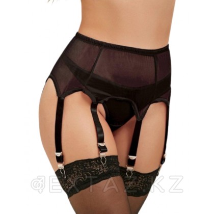 Пояс черный для чулок с ремешками на клипсах (XL-2XL) от sex shop Extaz