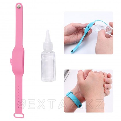 Антисептический браслет для рук с дозатором - розовый от sex shop Extaz фото 4