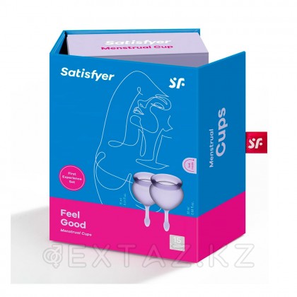 Набор менструальных чаш Satisfyer Feel Good, фиолетовый, 15 мл, 20 мл от sex shop Extaz фото 3