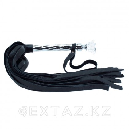 Плеть из кожи с широкими хвостами от sex shop Extaz