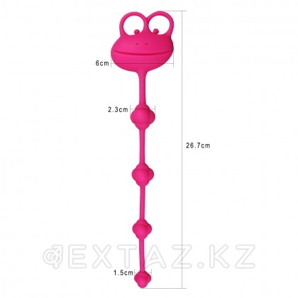 Анальная цепочка (26.Φ1.5) розовая от sex shop Extaz фото 4