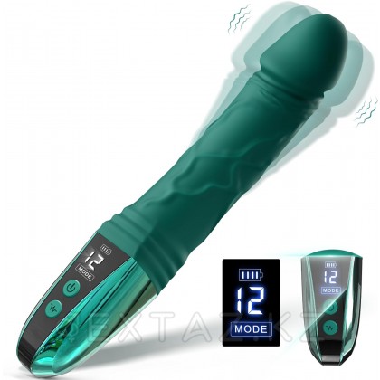 Вибратор на магнитной зарядке зелёный от sex shop Extaz