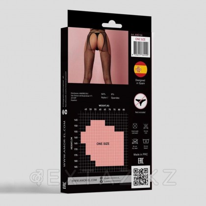 Чулки с поясом в стразах (S/L) от sex shop Extaz фото 4