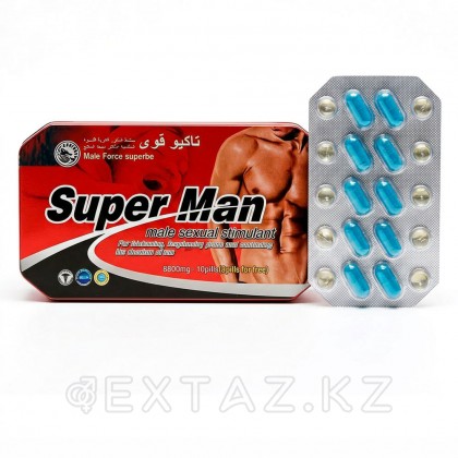 Возбуждающее средство для мужчин Super Man c витамином - (10 + 10) от sex shop Extaz