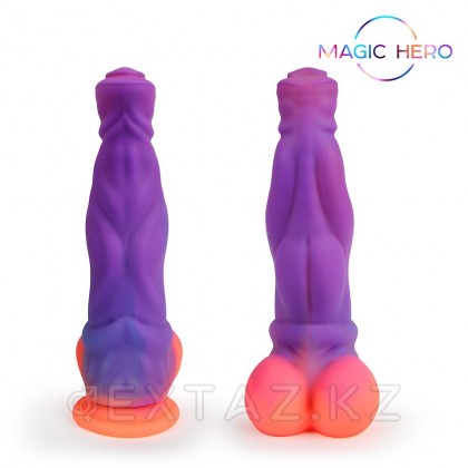 Фаллоимитатор Magic Hero светится в темноте (21,5×5 см) фиолетово-оранжевый от sex shop Extaz фото 5