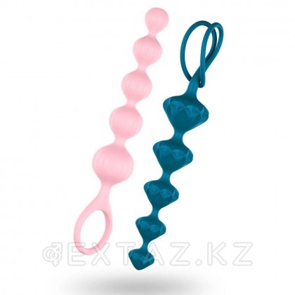 Набор анальных стимуляторов Love Beads от Satisfyer разноцветные (2 шт) от sex shop Extaz