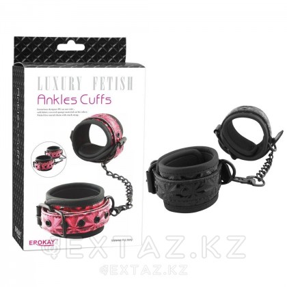 Оковы для ног на цепочке Luxury fetish черные от sex shop Extaz фото 2