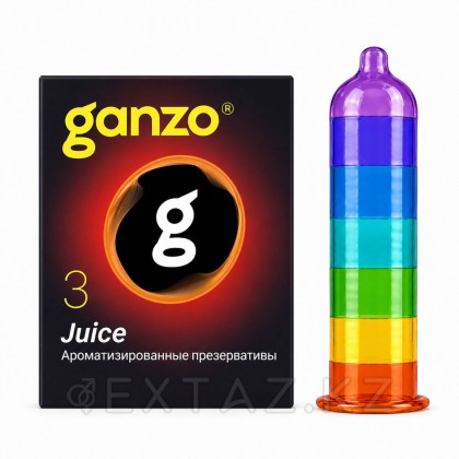 Презервативы ароматизированные Ganzo Juice Black Edition, цветные, 3 шт. от sex shop Extaz
