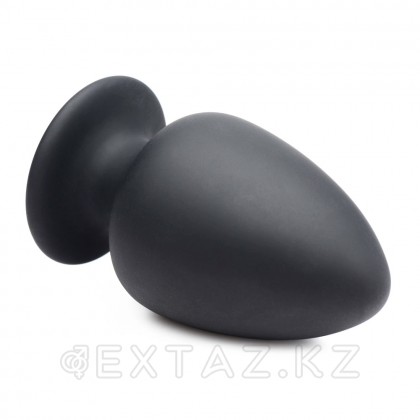 Большая мягкая анальная пробка Squeeze-It Silicone Anal Plug Large, L, черный, 13.2х7.6 см от sex shop Extaz фото 6