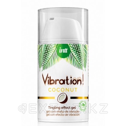 Intt Vibration Coconut - Веганский жидкий интимный гель с эффектом вибрации Кокос, 15 мл от sex shop Extaz