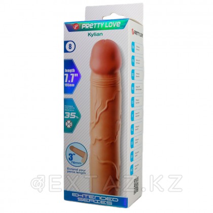Реалистичная насадка на пенис Kylian, 19,5 см, телесная от sex shop Extaz фото 6