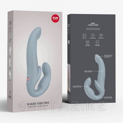 Безремневой страпон с вибрацией Share Vibe Pro от Fun Factory (серый) от sex shop Extaz фото 4