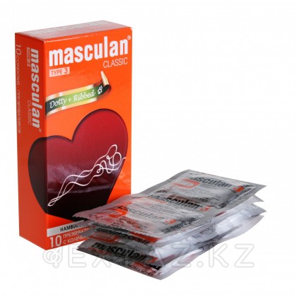 Презерватив Masculan Ribbed + Dotted № 10 (с колечками и пупырышками) от sex shop Extaz фото 2