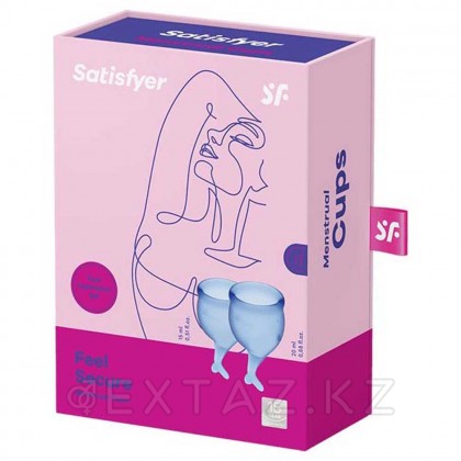 Набор менструальных чаш Satisfyer Feel Secure голубые, 15 мл., 20 мл. от sex shop Extaz фото 4