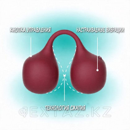 Стимулятор клитора с вибрацией SVibe Snail TWINN Clit Hugging Vibe вишневый от sex shop Extaz фото 4