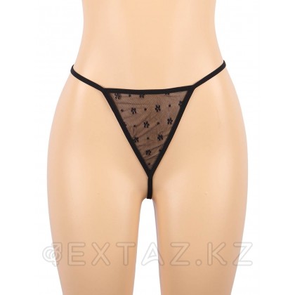 Сексуальное черное платье на завязках + стринги (M-L) от sex shop Extaz фото 6