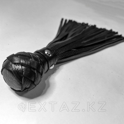 Плеть генитальная из натуральной кожи чёрная от sex shop Extaz фото 4