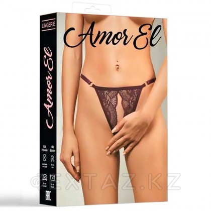 Трусики с доступом кружевные Amor El, бордовый, M от sex shop Extaz фото 3