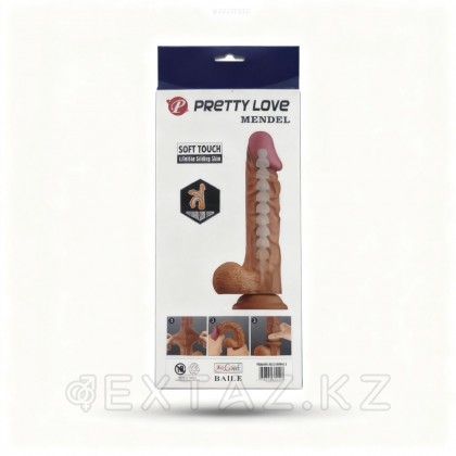 Реалистичный фаллоимитатор Sliding Skin (24 см) от sex shop Extaz фото 6