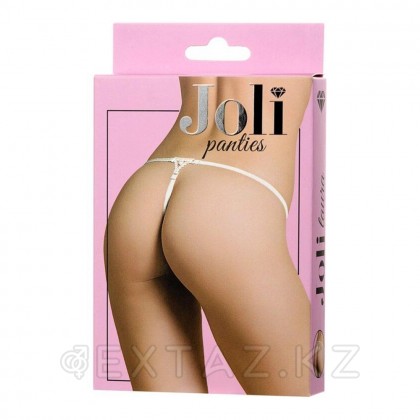 Трусики со стразами Joli Laura, белый, OS от sex shop Extaz фото 5