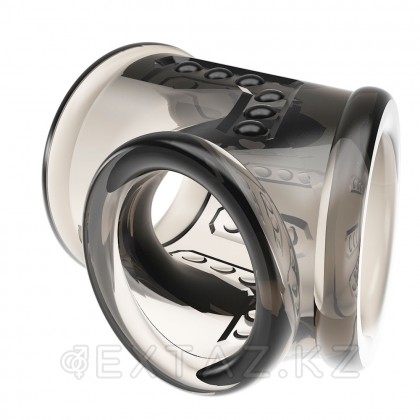 Насадка на пенис и мошонку Pretty love, серая от sex shop Extaz фото 3