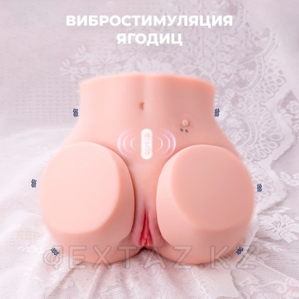 Реалистичный двойной мастурбатор Olga с вибрацией от sex shop Extaz фото 5