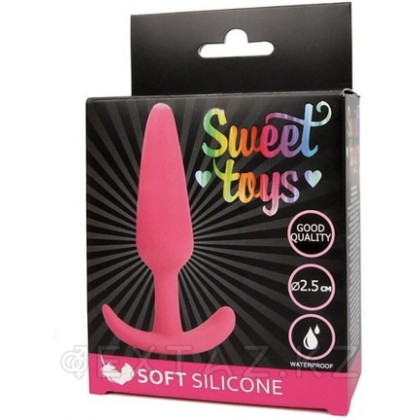 Анальная втулка Sweet toys ярко-розовая (9,5*2,5) от sex shop Extaz фото 2