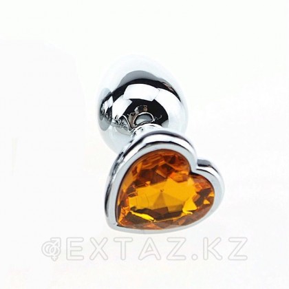 Маленькая анальная пробка с оранжевым кристаллом от sex shop Extaz фото 3