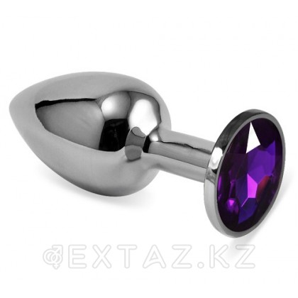 Серебряная пробка с кристаллом (фиолетовый) от sex shop Extaz