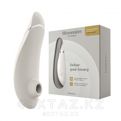 Бесконтактный клиторальный стимулятор Womanizer Premium 2 серый от sex shop Extaz фото 2