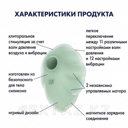 Стимулятор клитора с вибрацией и воздушной стимуляцией Satisfyer Cloud Dancer от sex shop Extaz фото 2