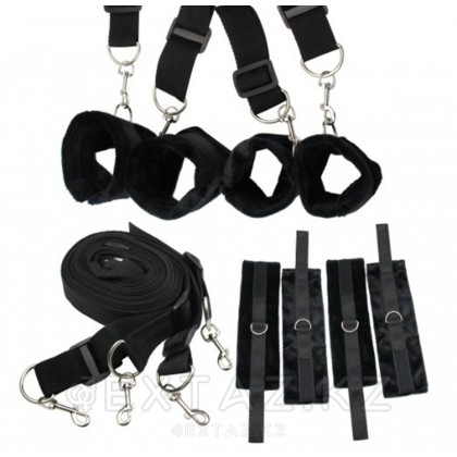 Бондаж для фиксации на кровати Frisky Bedroom Restraint Kit, черный от sex shop Extaz
