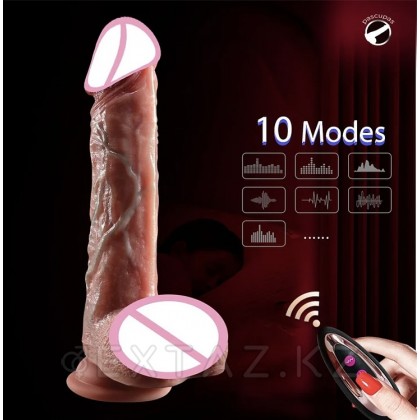 Реалистичный вибратор с подогревом и пульсацией (22 см.* 4 см.) от sex shop Extaz фото 4