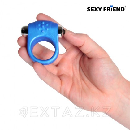 Эрекционное кольцо Love play от Sexy friend с вибрацией (30 мм.) синее от sex shop Extaz фото 2