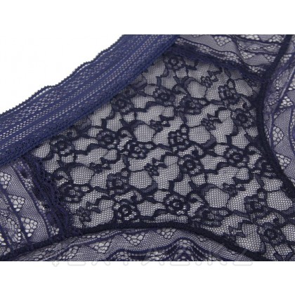Трусики бразилиана Floral Lace синие (размер XL-2XL) от sex shop Extaz фото 9