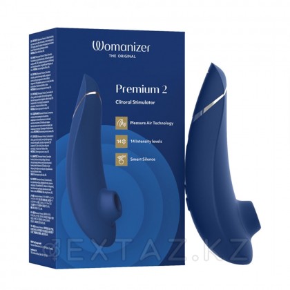 Бесконтактный клиторальный стимулятор Womanizer Premium 2 Blueberry от sex shop Extaz фото 6