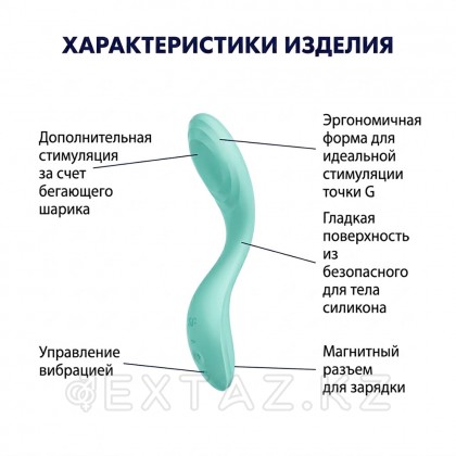 Вибратор с стимуляцией точки G Satisfyer Rrrolling Pleasure, ментоловый от sex shop Extaz фото 7