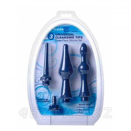 Комплект универсальных насадок для анального душа CleanStream Universal 3 Piece Silicone Enema Attachment Set, 3 шт от sex shop Extaz фото 3