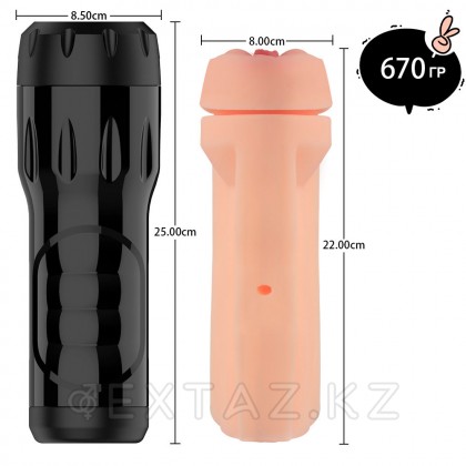 Реалистичный мастурбатор в тубе Toni с вибрацией от sex shop Extaz фото 6