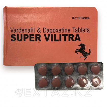 Препарат для усиления эрекции и продления полового акта Super Vilitra 80 mg (10 шт.) от sex shop Extaz