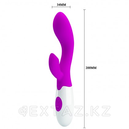 Вибратор с вибростимулятором клитора (20 см. х 3,6 см.) от sex shop Extaz фото 3