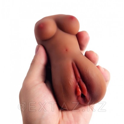 Мастурбатор компактный в виде женского тела и вагины (коричневый) от sex shop Extaz фото 8