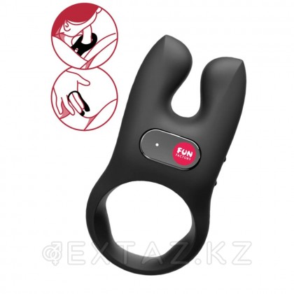 Эрекционное кольцо с вибрацией Nōs от Fun Factory (черное) от sex shop Extaz фото 5