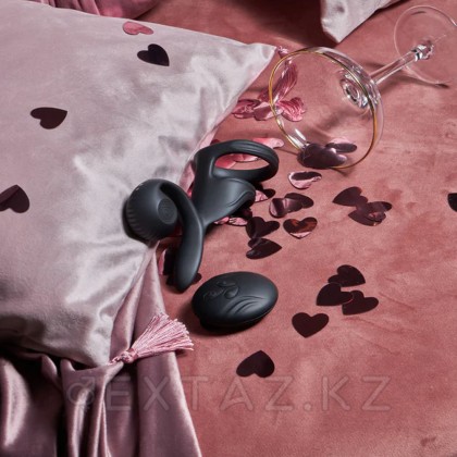 Стимулятор для пар в виде эрекционного кольца SVibe Snail JOVI черный от sex shop Extaz фото 4
